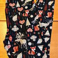LulaRoe Whimsical Fox Moose Squirrel Owl Leggings Womens Size TC (Tall/Curvy) Black *T