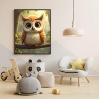 Owl Nursery Art Print, Baby Room Decor (Digital Download)