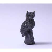 Owl, Bird, Sitting on a Tree, Miniature, Pewter, Figurine, 2 1/4", Animal, Interior, Decor, Vin