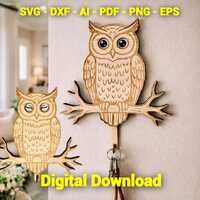 Owl Key-holder SVG-Design, Digital Download