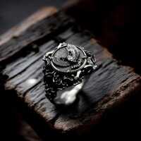 925 Sterling Silver Owl Ring : Nordic Bird Animal Jewelry for Women