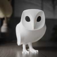 Modern Owl Ornament | Minimalist Owl Sculpture | Contemporary Home Decor | Scandinavian Animal Figur