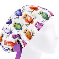 Scrub Caps Owls, Euro Nurse Hats, Surgical Cap Birds, Surgeon Hat Womens, Surgery Bonnet