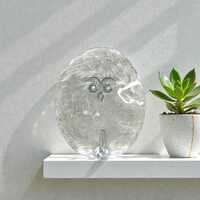 Vintage Blenko Art Glass Owl Platter &ndash; Mid-Century Modern Decor