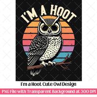 Funny Owl PNG · Retro Sarcastic Humor T-Shirt Design Clipart