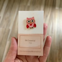 Pink owl enamel Pin. Nurse Enamel Pin, Doctor Enamel Pin, Nurse Gift, Medical Gift, Nursing Student