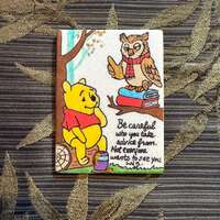 Pooh and Owl painted rock SEALED Be careful SEALED