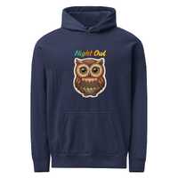 Design Sweater, Unisex Bird Graphic Hoodie, Geometric Owl Pullover, Modern Animal Art Apparel