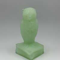 Degenhart Glass Owl in &ldquo;Misty Green&rdquo;