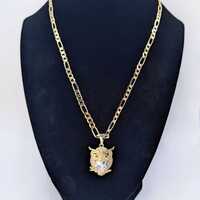 Luxury Owl Necklace with CZ, 14k gold plated, Cuban Chain Necklace, Gift for Her