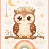 Owl Nursery Wall Art