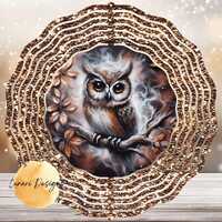Woodland Owl PNG / Sublimation / Wind Spinners / Coasters / 3D Design / Printable / Digital Downloa