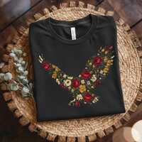 Floral Owl T-Shirt, Boho Owl Shirt, Vintage Botanical Owl Tee, Aesthetic Wildlife Graphic Shirt, Nat