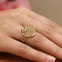 Handmade Brass Owl Ring - Adjustable Boho Animal Jewelry - Vintage Style Gift for Her