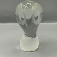 Vintage Reijmyre Clear Glass Owl Figurine | Scandinavian Art Glass | Swedish Mid-Century Decor