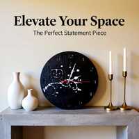 Laser Cut Wooden Owl Wall Clock, Silent Modern Art Decor
