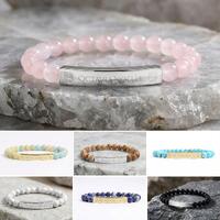 Engraved Name Beaded Bracelet, Owl Beaded Bracelet, Personalized Name Bracelet, Stretchable Beaded B