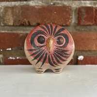 Vintage Red Tonola Pottery Owl