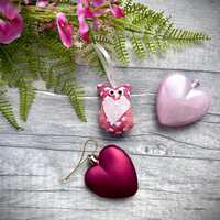 Valentines owl decoration, Galentines gift, owl bag charm, valentines keyring, owl gift for friend