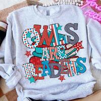 OWLS Read Across America digital for sublimation & dtf, Owls are readers png, Owls png, Reading 