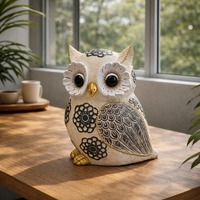 Owl Sculpture Decor, Resin Figurine, Home Decoration