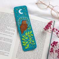Owl Bookmark Felt Craft Embroidery Kit : DIY Romantasy Craft Set for Beginners with Wool Felt