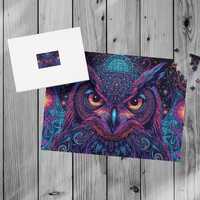 Psychedelic Owl Puzzle | Colorful Mandala Owl Jigsaw