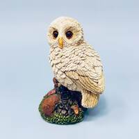 Hand painted ceramic owl figurine made in China
