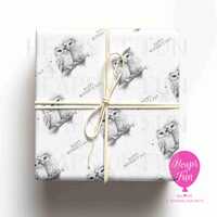 Owl Mother&rsquo;s Day Wrapping Paper | Mum & Baby Owl Gift Wrap | Animal Mother&rsquo;s Day Pap