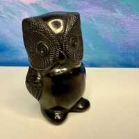 Dona Rosa Barro Negro Owl Pottery Vintage Mexican Folk Art Do&ntilde;a Oaxaca Signed