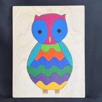 Colorful Wooden Owl Puzzle