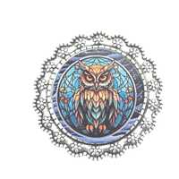 Owl Art Print Brooch