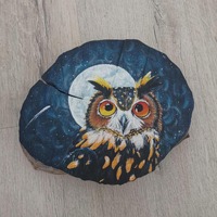 Hibou | Peinture sur bois (pi&egrave;ce unique)