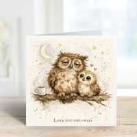 Love You Owl-ways Mum Card &ndash; Cute Owl Mother&rsquo;s Day Card &ndash; From Daughter Son &ndash