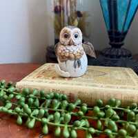 Vintage 1990 Andrea by Sadek Ceramic Hatching Owl Figurine