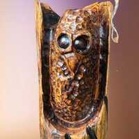 Hand Carved Owl, Wooden Owl, Owl