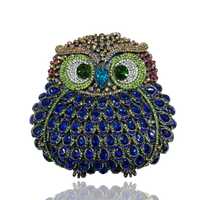 Owl Clutch Evening Bag Party Purse golden clutch flower Lunar year