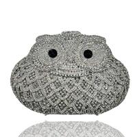 Silver Owl Clutch Evening Bag Party Purse golden clutch flower Lunar year