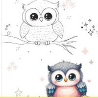 Owl Coloring Pages for Kids | Printable Wildlife Coloring Book | Night Animal Activity Sheets