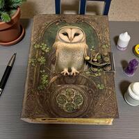 Personalized Owl Leather Journal Celtic Owl Diary Handmade Vintage Grimoire Journal Spell Book Witch
