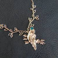 Silver Owl Pendant Necklace: Handmade Night Bird Jewelry