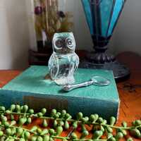 Vintage Princess House West Germany Lead Crystal Owl Figure