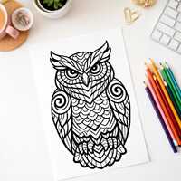 Owl Coloring Pages Printable: Instant PDF Download