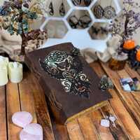 Celtic Owl Leather Journal, Rustic Vintage Diary, Lockable Writing Notebook