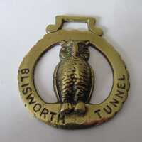 Vintage Owl Blisworth Tunnel Canal Narrowboat Horse Brass Medallion