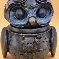 Steampunk Owl Stash Jar