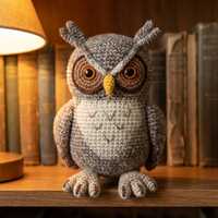 Realistic Owl Amigurumi Crochet Pattern PDF Woodland Plush