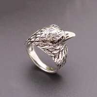 925 sterling Silver Oxidized Owl Ring |Boho Animal Jewelry