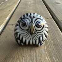 Vintage Mexican Tonala Pottery Owl Bird Figurine Retro Mexico Folk Art Mexican Folk Art Owl Decor