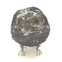 Vintage Sergio Bustamante Brutalist Owl Sculpture MCM Cut Tin and Brass Metal Art (S3918)